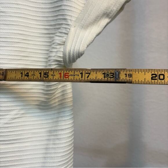 NWT Anthrolopogie 9-H15 Stcl Ivory Short Sleeve Mock Neck Shirt Size XS - Picture 8 of 13